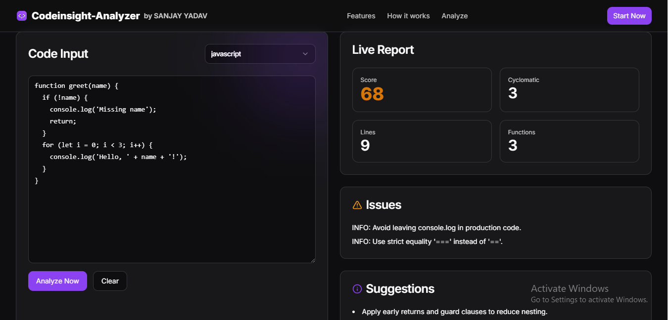 Codeinsight-Analyzer